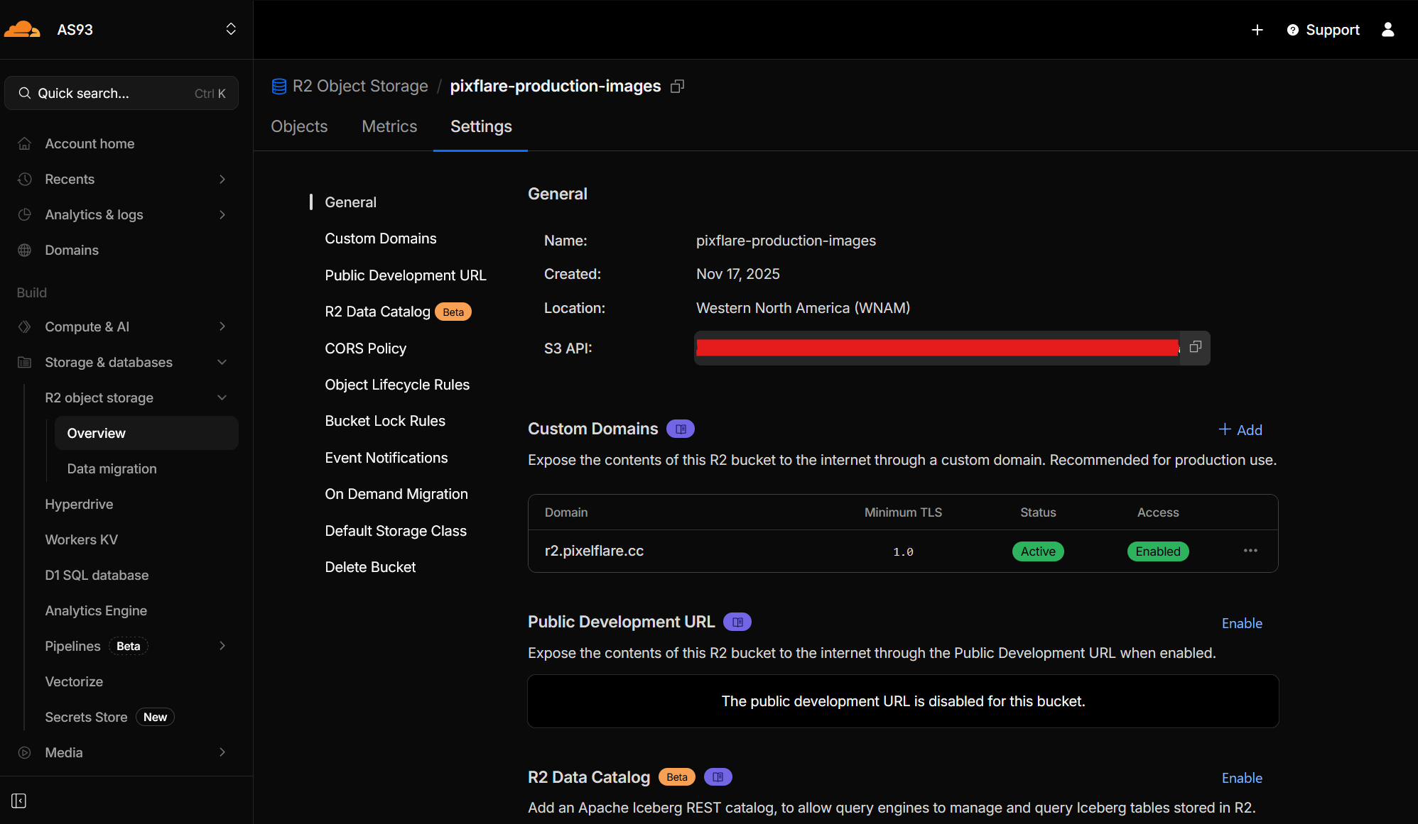 R2 bucket create screen