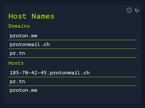 Example Screenshot Associated Hosts