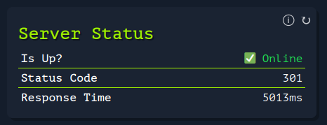 Example Screenshot Server Status